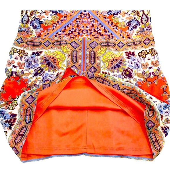 Lulu’s Sangria Coral Multicolor Tile Print Shift Dress, Size Small - Picture 7 of 14